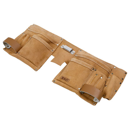 Sealey STBL01 Double Pouch Leather Tool Belt