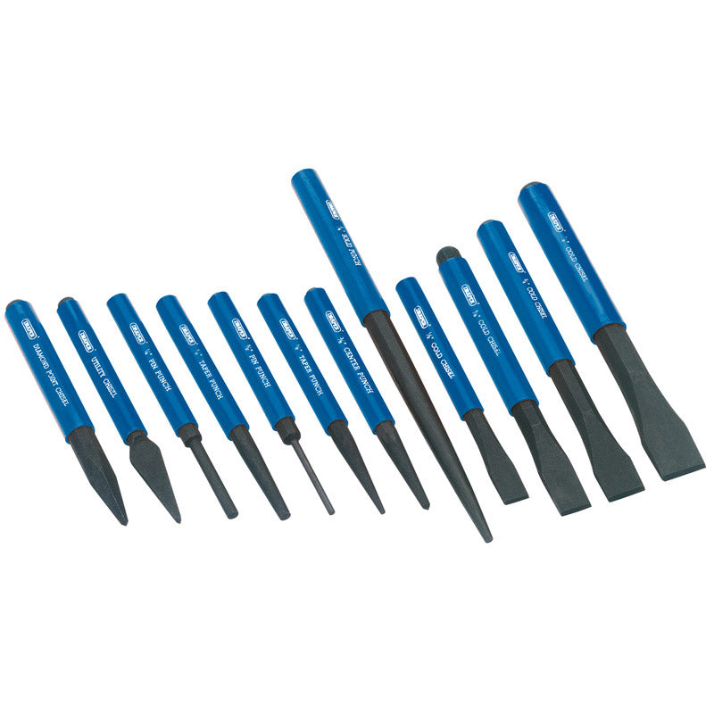 Draper 12 Piece Cold Chisel and Punch Set 26557