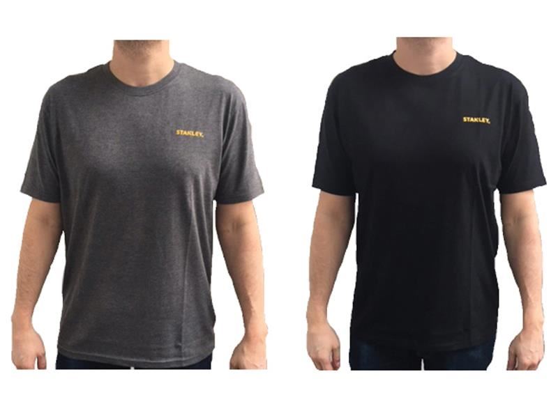 Stanley T-Shirt Twin Pack Grey & Black - L