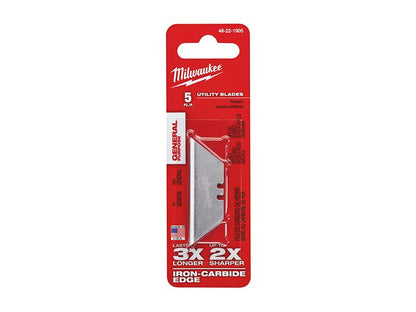 Milwaukee  48221905 General-Purpose Utility Blades Pack 5