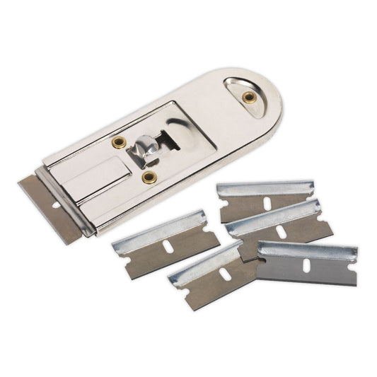 Sealey AK867 Retracting Razor Scraper with Blades