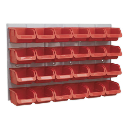 Sealey TPS130 Bin & Panel Combination 24 Bins - Red-McCormickTools