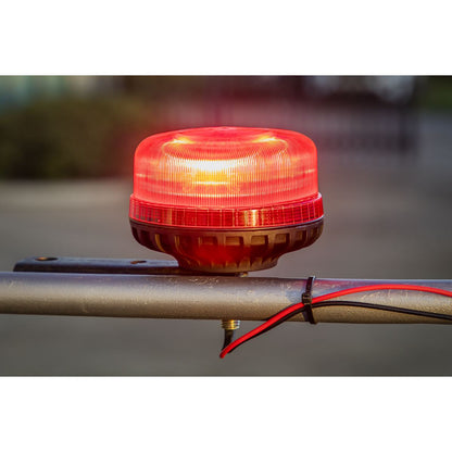 Sealey WB951LEDR Warning Beacon SMD LED 12/24V 12mm Bolt Fixing - Red