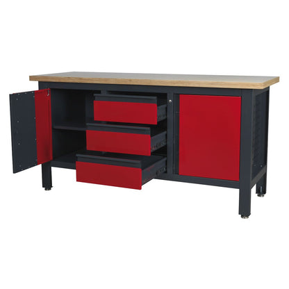 Sealey AP1905C Workstation with 3 Drawers & 2 Cupboards