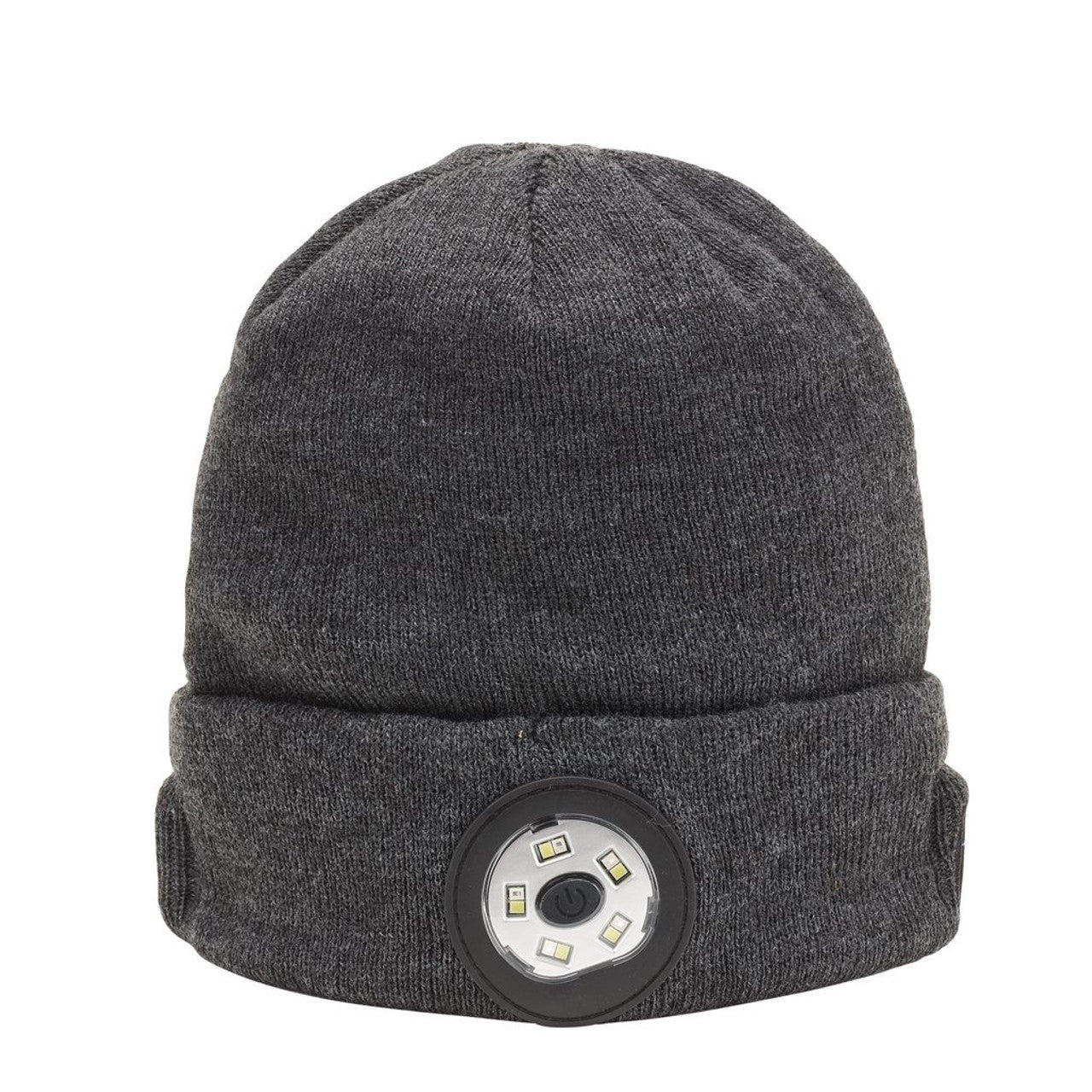 Draper 28351 Smart Wireless Rechargeable Beanie with LED Head Torch Speakers & Microphone Grey