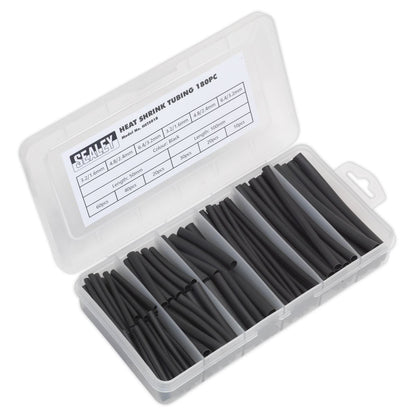 Sealey HST501B Heat Shrink Tubing Assortment 180pc 50 & 100mm Black