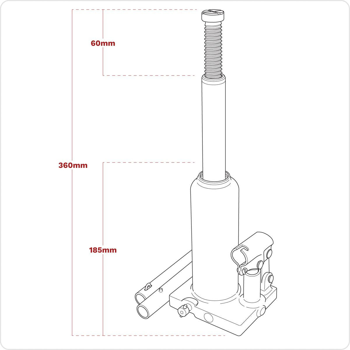 Sealey PBJ3S Viking Bottle Jack 3 Tonne