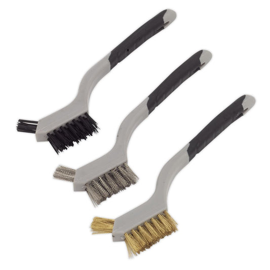 Sealey WB100 Wire Brush Set 3pc Miniature