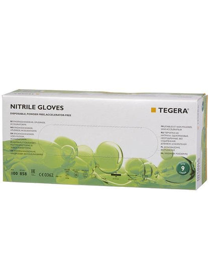 Box 100 Ejendals Tegera 858  Accelerator Free Nitrile Disposable Gloves Long Cuff