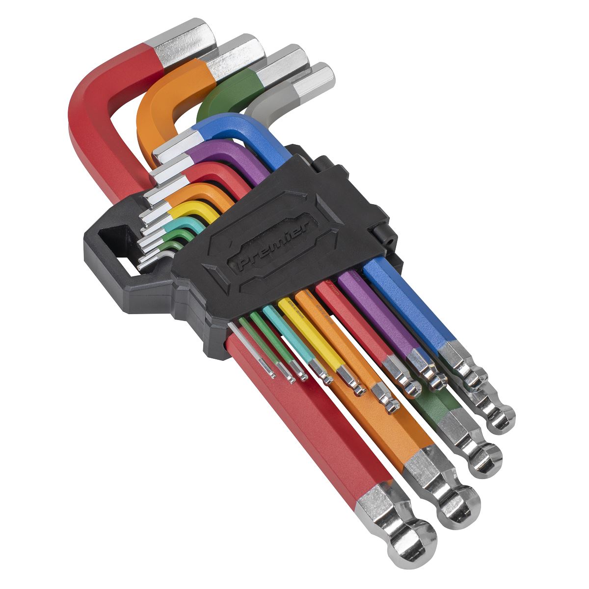 Sealey AK7192 Jumbo Ball-End Hex Key Set 13pc Colour-Coded Anti-Slip