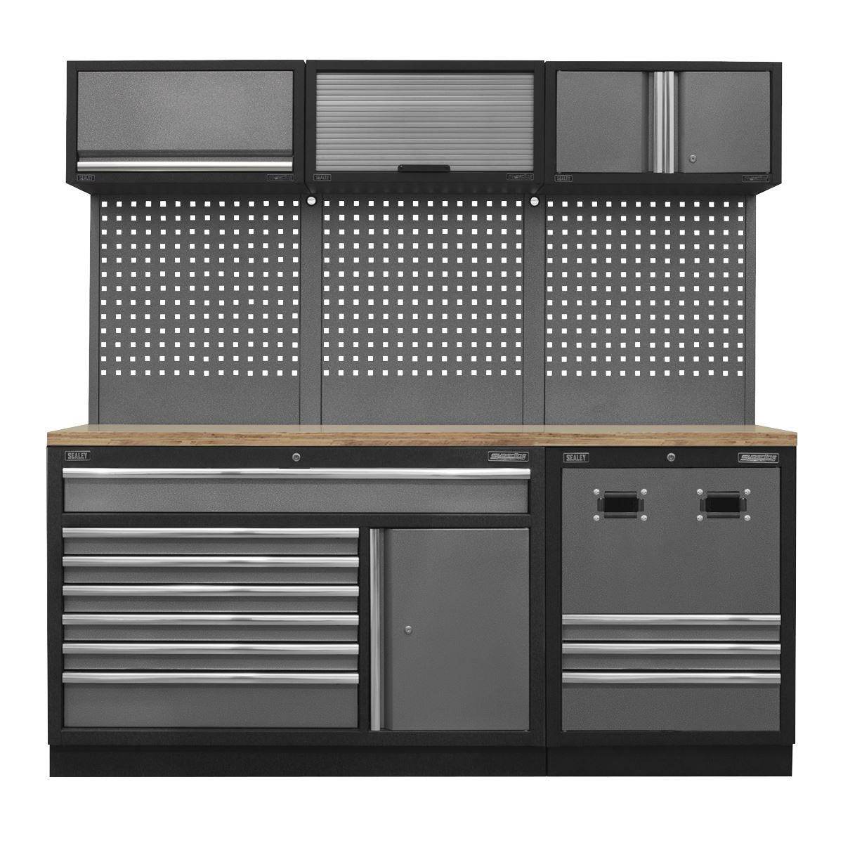 Sealey APMSSTACK14W Modular Storage System Combo - Pressed Wood Worktop