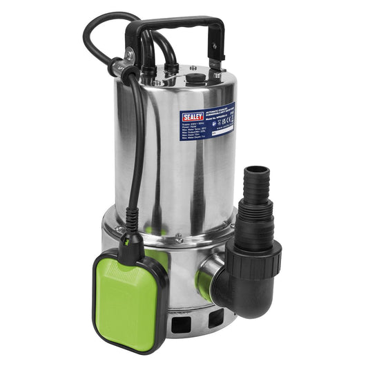 Sealey WPS225A Submersible Stainless Water Pump Automatic Dirty Water 225L/min 230V