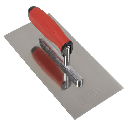 Sealey T7800 Stainless Steel 270mm Plastering Trowel - Rubber Handle