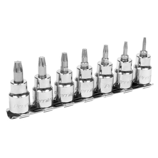 Sealey AK62263 TRX-Star* Socket Bit Set Lock-On™ 7pc 3/8"Sq Drive