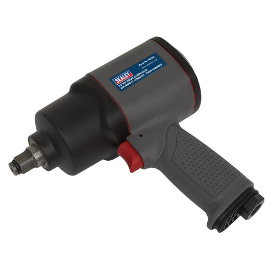 Sealey SA201 Air Impact Wrench 1/2"Sq Drive Composite - Twin Hammer