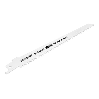 Sealey SRBR611DF Reciprocating Saw Blade Wood & Nail 150mm 6tpi - Pack of 5