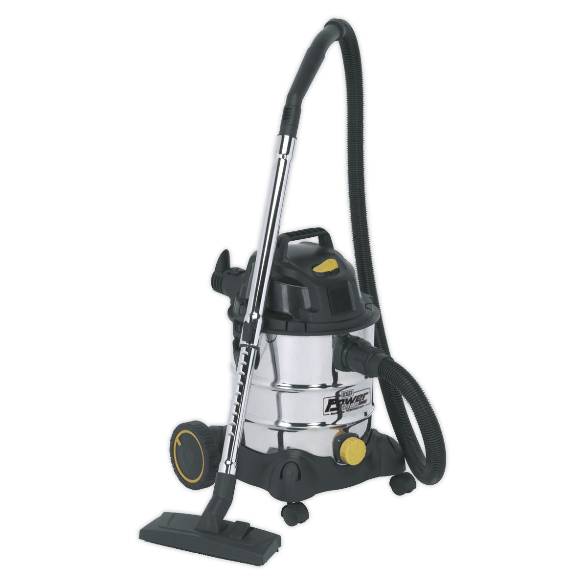 Sealey PC200SD110V Vacuum Cleaner Industrial Wet & Dry 20L 1250W/110V Stainless Drum