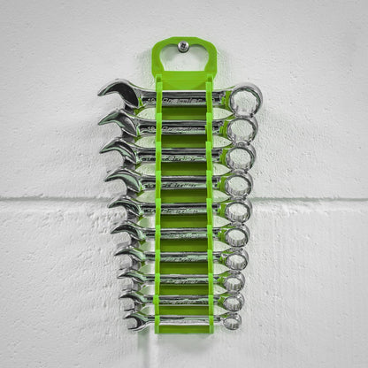 Sealey WR10HV Spanner Rack Capacity 10 Stubby Spanners - Hi-Vis Green