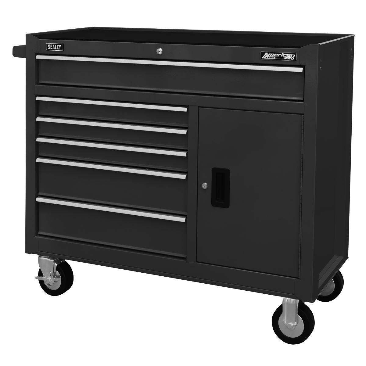 Sealey AP4106B Rollcab 6 Drawer with Ball Bearing Slides - Black