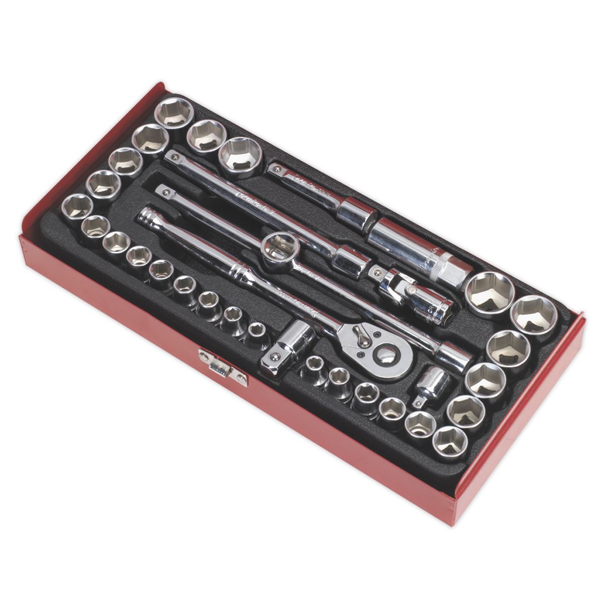 Sealey AK691 Socket Set 35pc 3/8"Sq Drive 6pt WallDrive® - Metric/Imperial