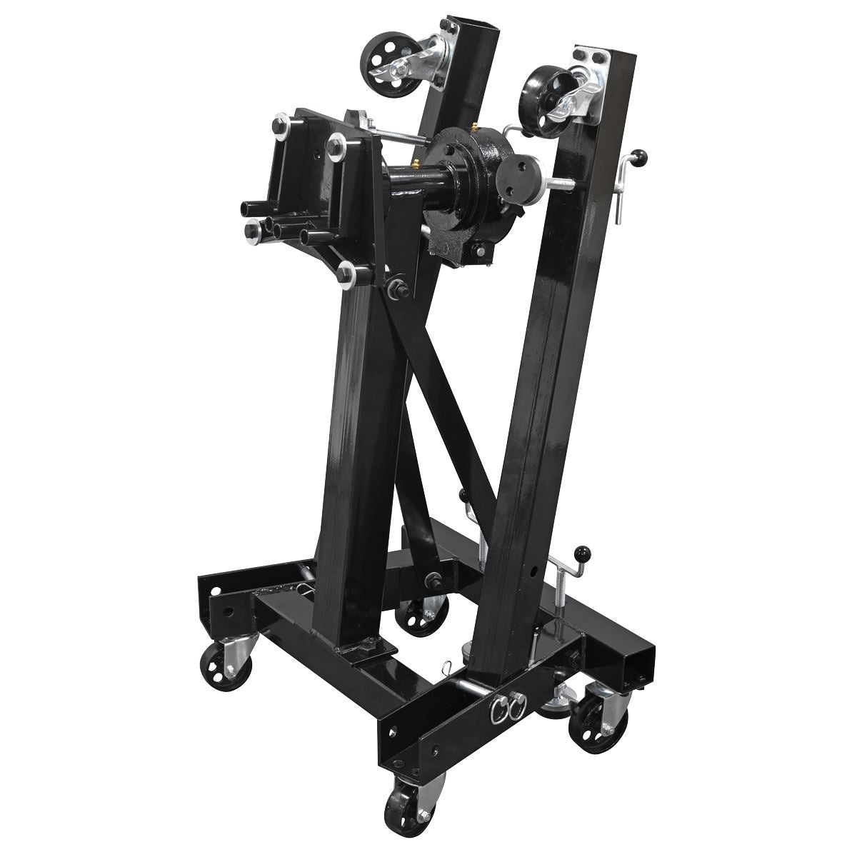 Sealey ES680D Folding 360º Rotating Engine Stand with Geared Handle Drive 680kg Capacity