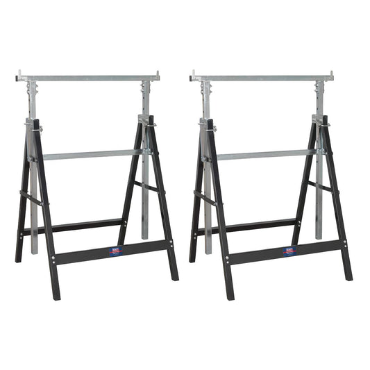 Sealey FDT32 Fold Down Telescopic Trestle - 200kg Capacity - Pair