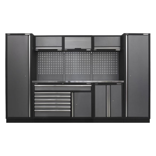 Sealey APMSSTACK13SS Superline PRO® 3.24m Storage System - Stainless Steel Worktop