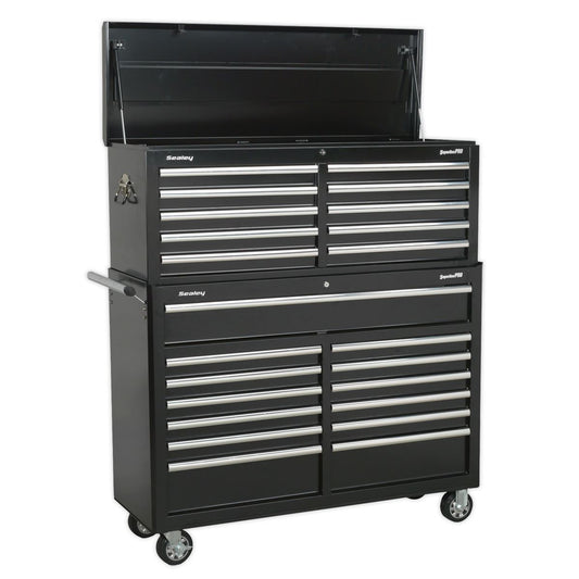 Sealey AP52COMBO2 Tool Chest Combination 23 Drawer with Ball-Bearing Slides - Black