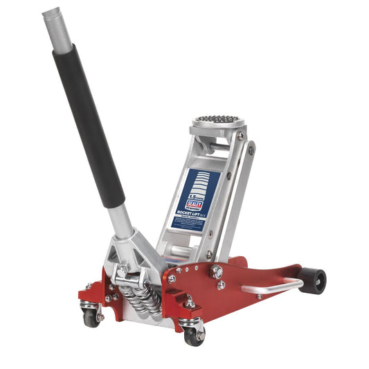 Sealey RJA1550 Premier Low Profile Aluminium Trolley Jack with Rocket Lift 1.5 Tonne