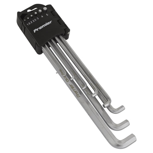 Sealey AK7174 Hex Key Set 9pc Extra-Long Stubby Element Metric