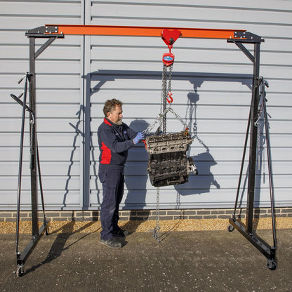 Sealey SG500 Portable Lifting Adjustable Gantry Crane 0.5 Tonne-McCormickTools