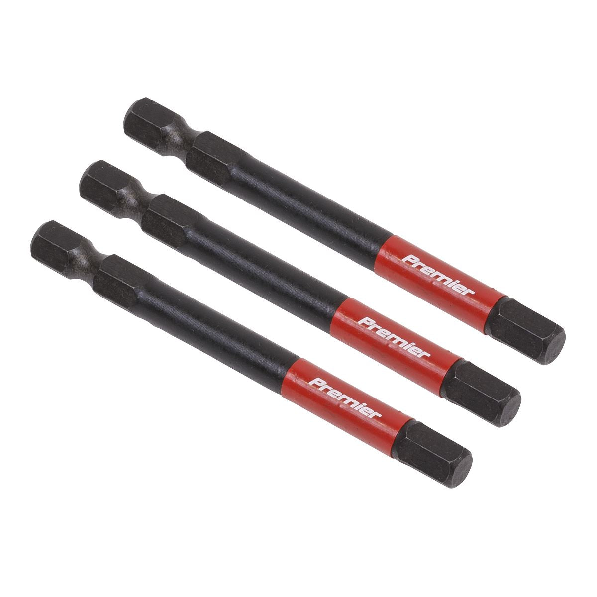 Sealey AK8264 Hex 6mm Impact Power Tool Bits 75mm - 3pc