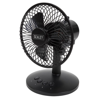 Sealey SFF6USB Oscillating USB Desk Fan 3-Speed 6"