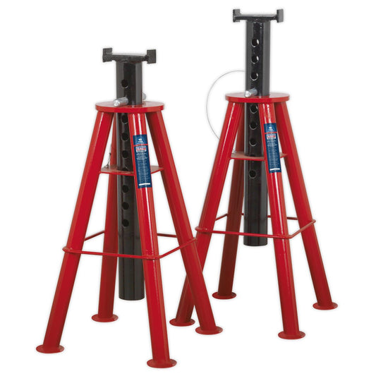 Sealey AS10H Premier Axle Stands (Pair) 10 Tonne Capacity per Stand High Level