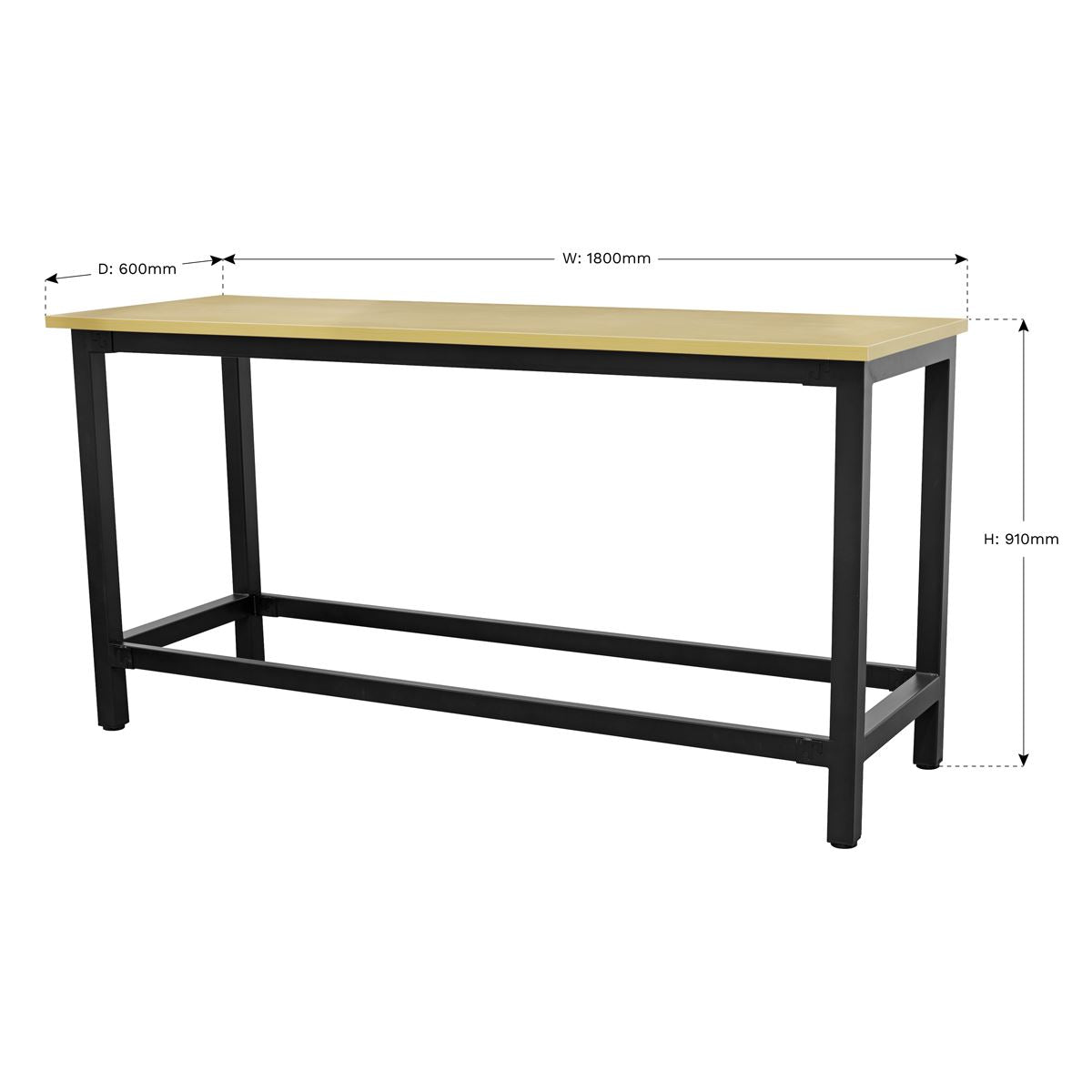 Sealey AP0618 Workbench 1.8m Steel with 25mm MDF Top