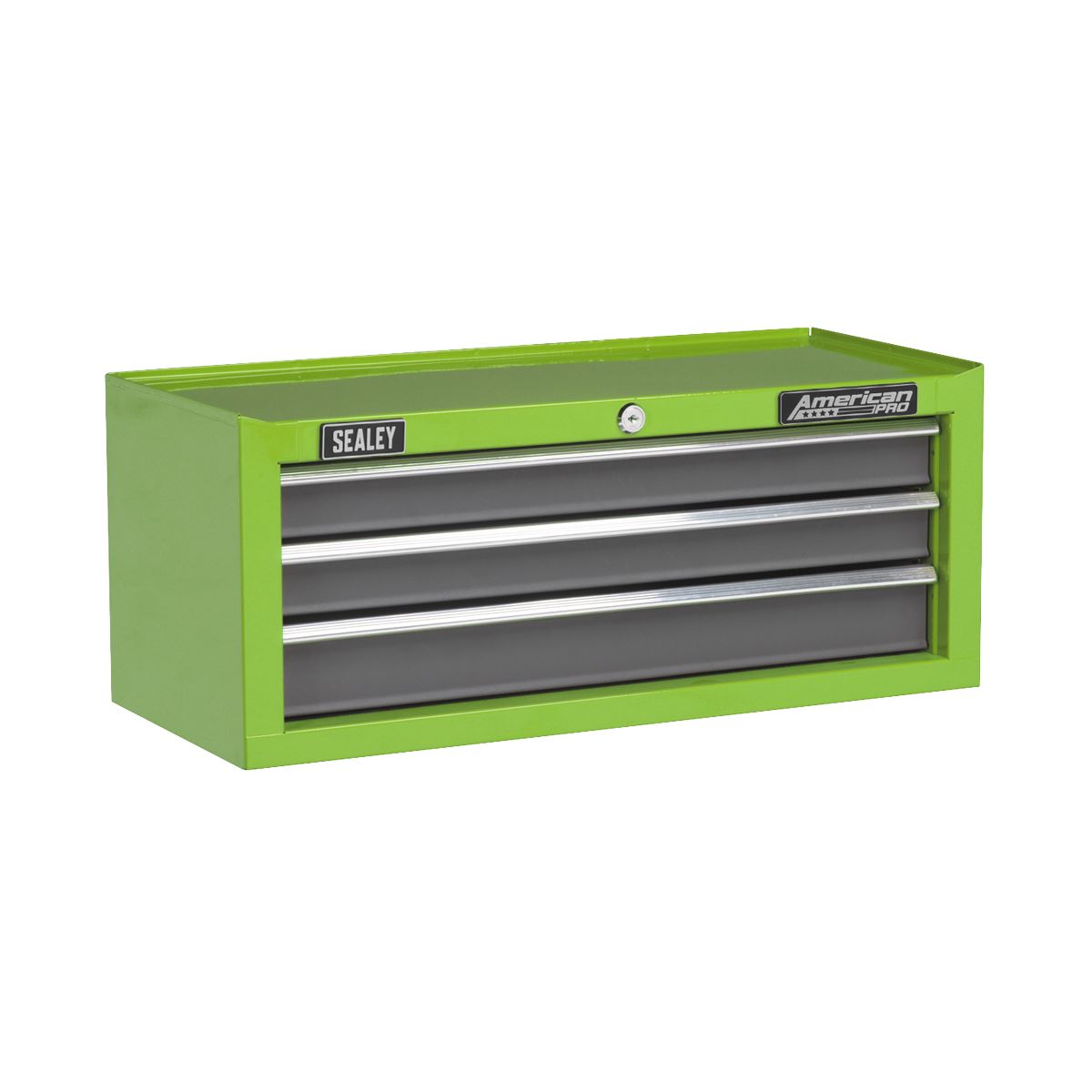 Sealey AP22309BBHV Mid-Box Tool Chest 3 Drawer with Ball-Bearing Slides - Green/Grey