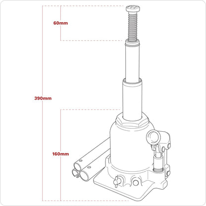 Sealey SJT4 Telescopic Bottle Jack 4 Tonne