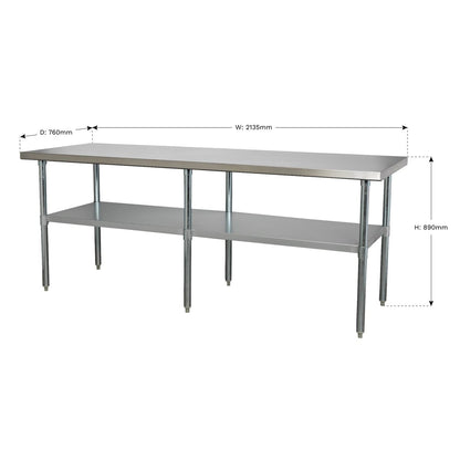 Sealey AP2184SS Stainless Steel Workbench 2.1m