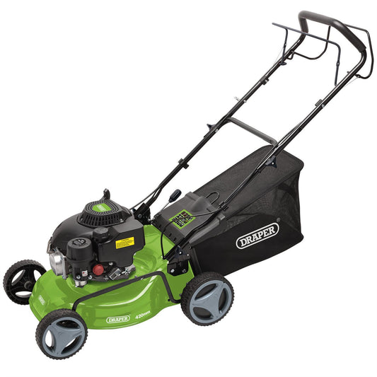 Draper 08671 Steel Deck Petrol Lawn Mower 420mm 132cc/3.3HP