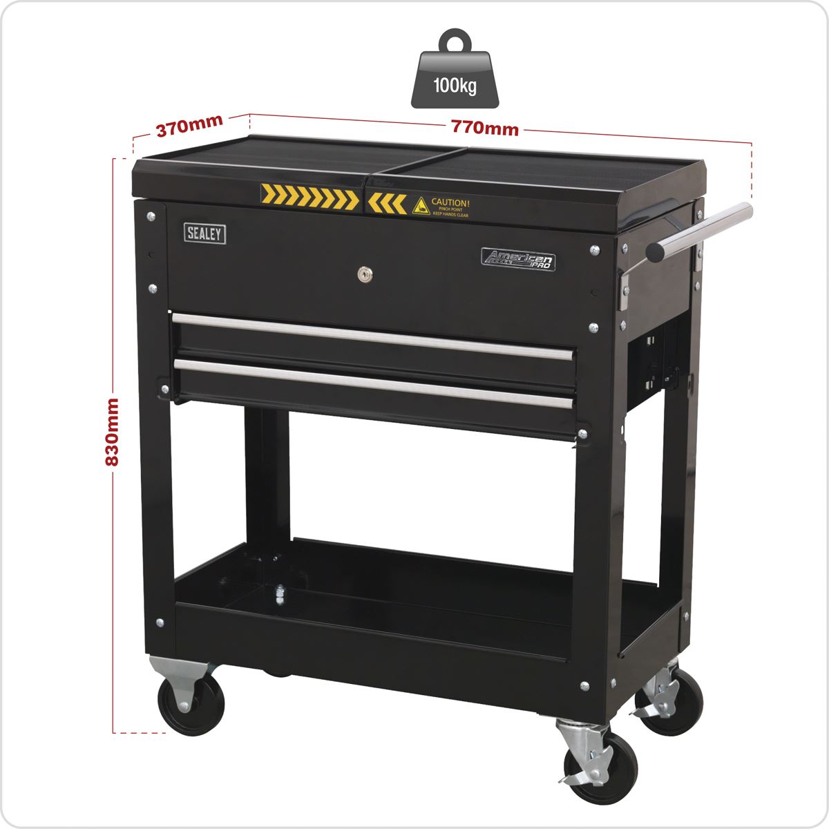 Sealey AP705MB Mobile Tool & Parts Trolley - Black