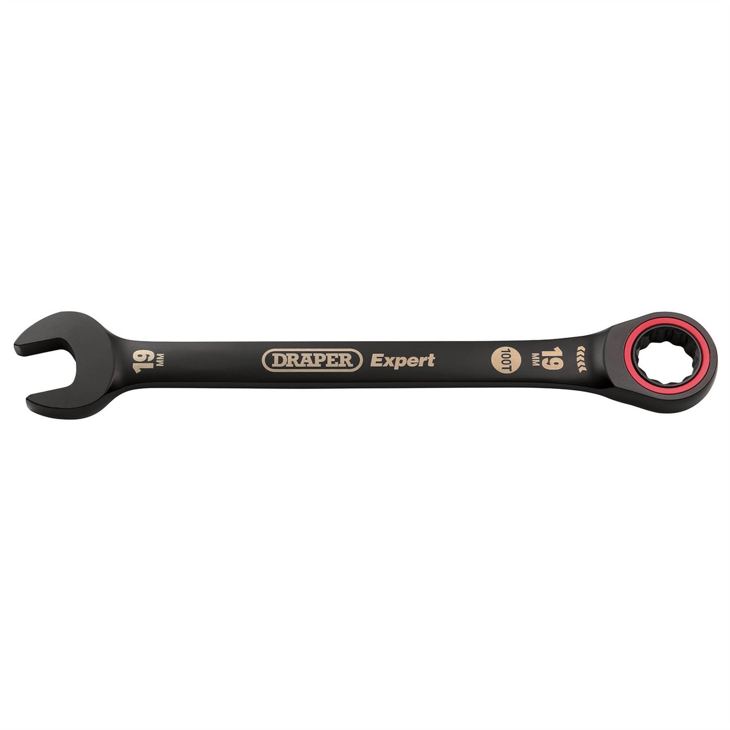 Draper 03892 Expert HI-TORQ® Metric Ratchet Combination Spanner 19mm Black