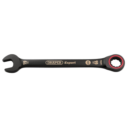 Draper 03892 Expert HI-TORQ® Metric Ratchet Combination Spanner 19mm Black