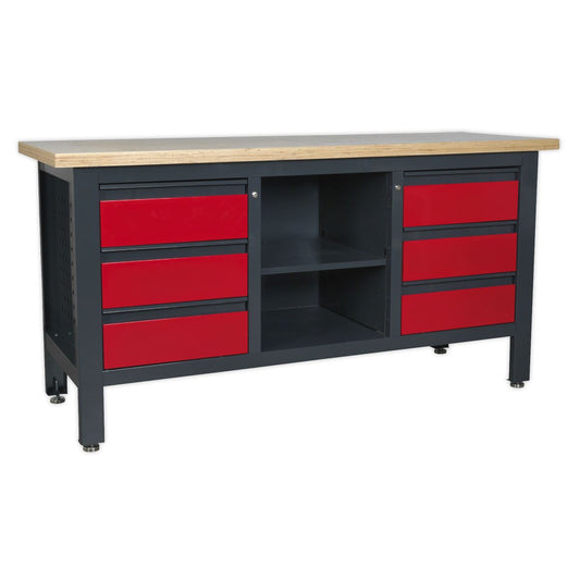 Sealey AP1905D Workstation with 6 Drawers & Open Storage