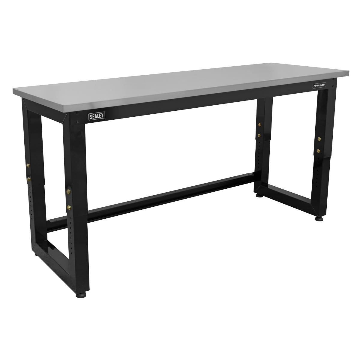 Sealey APMS23 Steel Adjustable Workbench with Stainless Steel Worktop 1830mm - Heavy-Duty