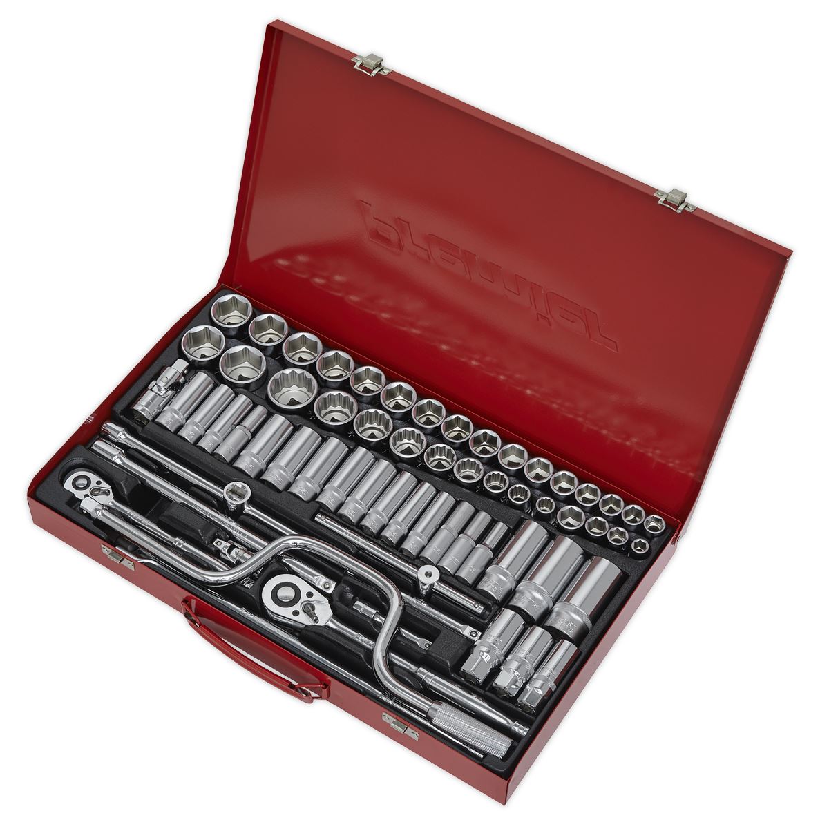 Sealey AK694 Socket Set 64pc 3/8" & 1/2"Sq Drive 6pt WallDrive® - Metric/Imperial