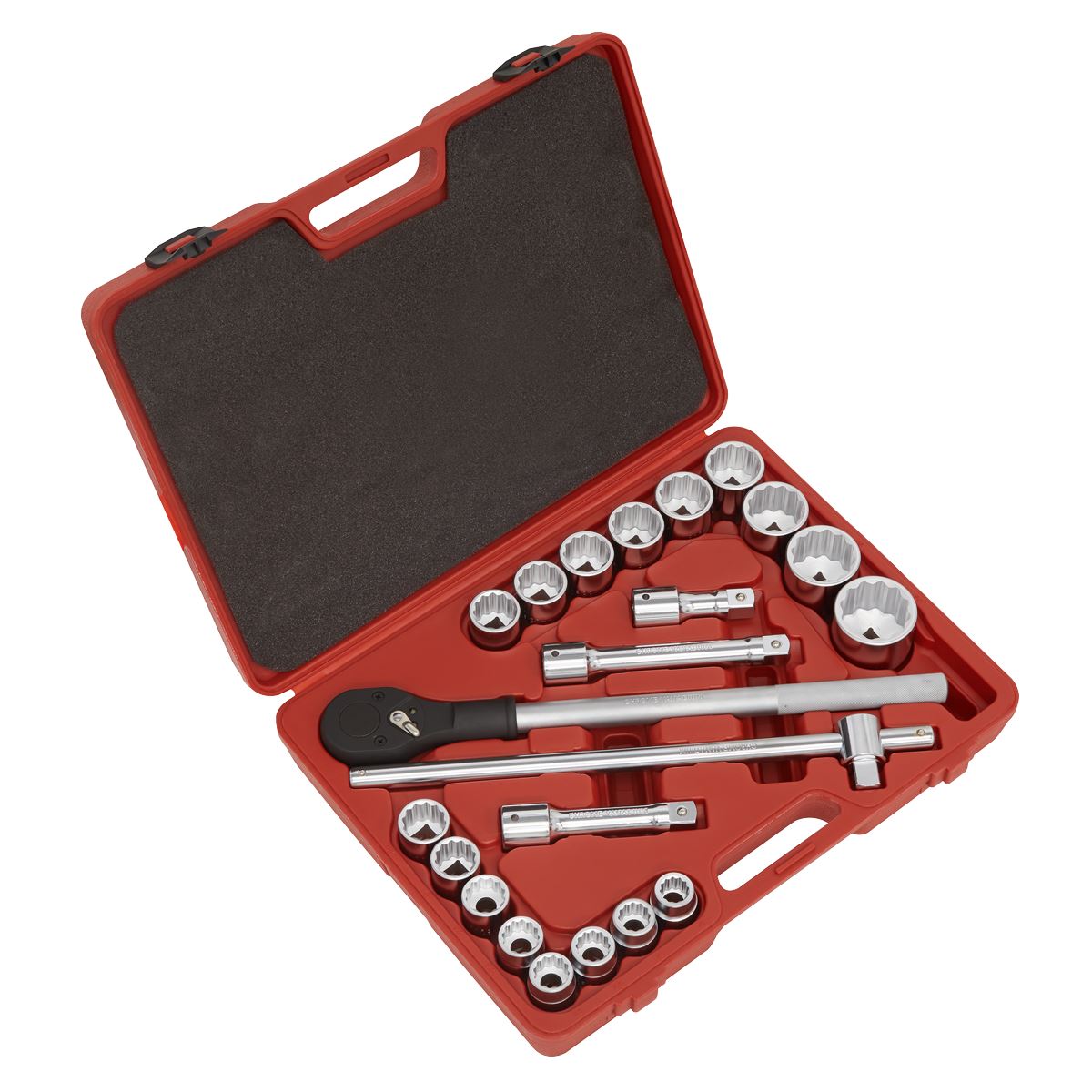 Sealey AK2598 Socket Set 22pc 3/4"Sq Drive 12-point WallDrive® Metric