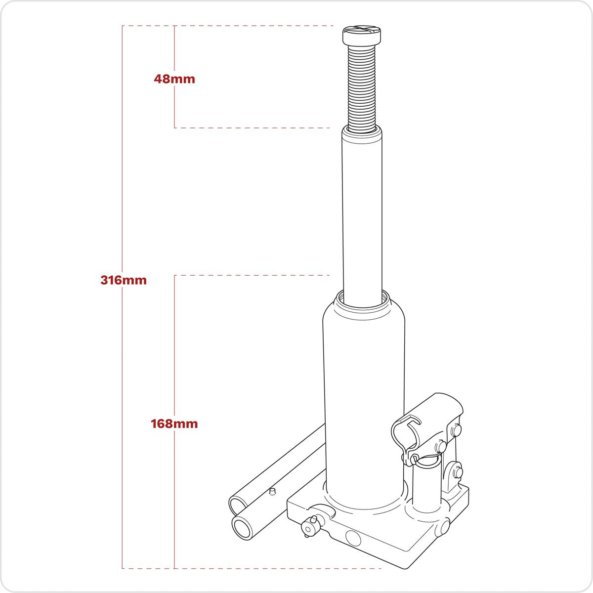 Sealey PBJ2S Viking Bottle Jack 2 Tonne