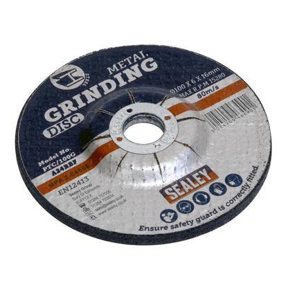 Sealey PTC/100G Grinding Disc Ø100 x 6mm Ø16mm Bore