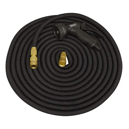 Sealey GH30E Ø17mm Expandable Garden Hose Black 30m Premium