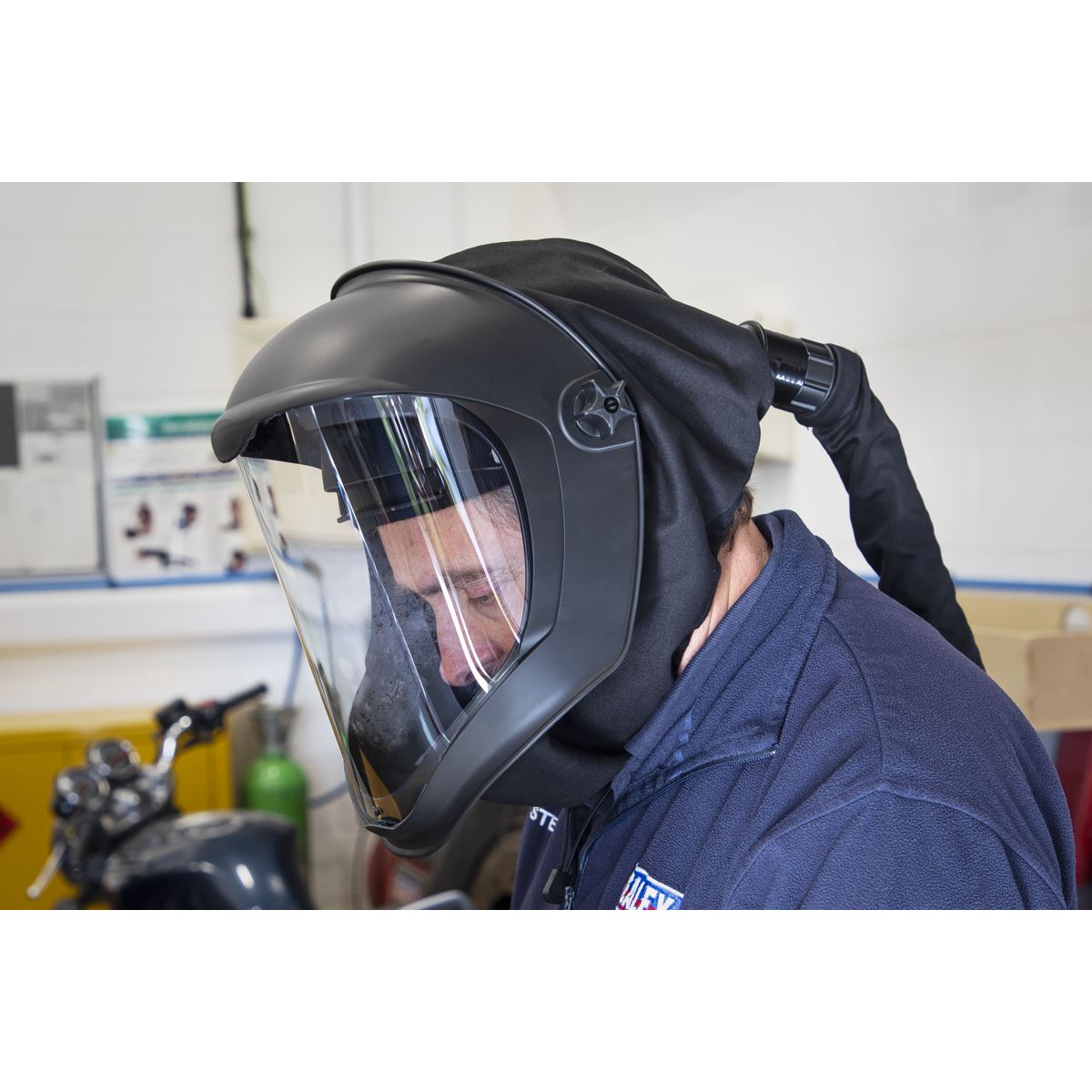 Sealey SSP80PAPR Face Shield with Powered Air Purifying Respirator (PAPR)